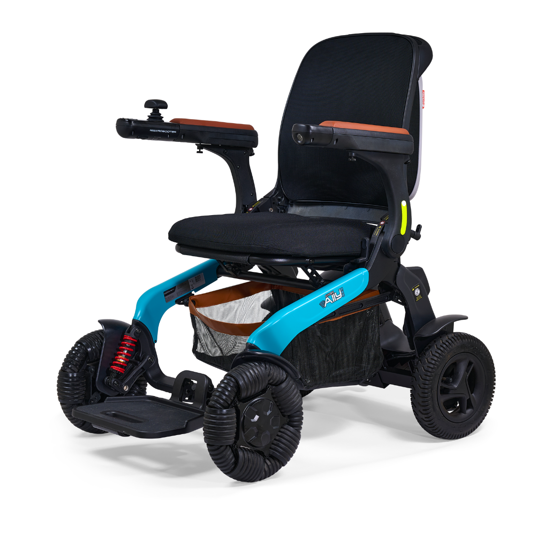 Golden Tech Ally Pro All-Terrain Smart Power Wheelchair - Teal left